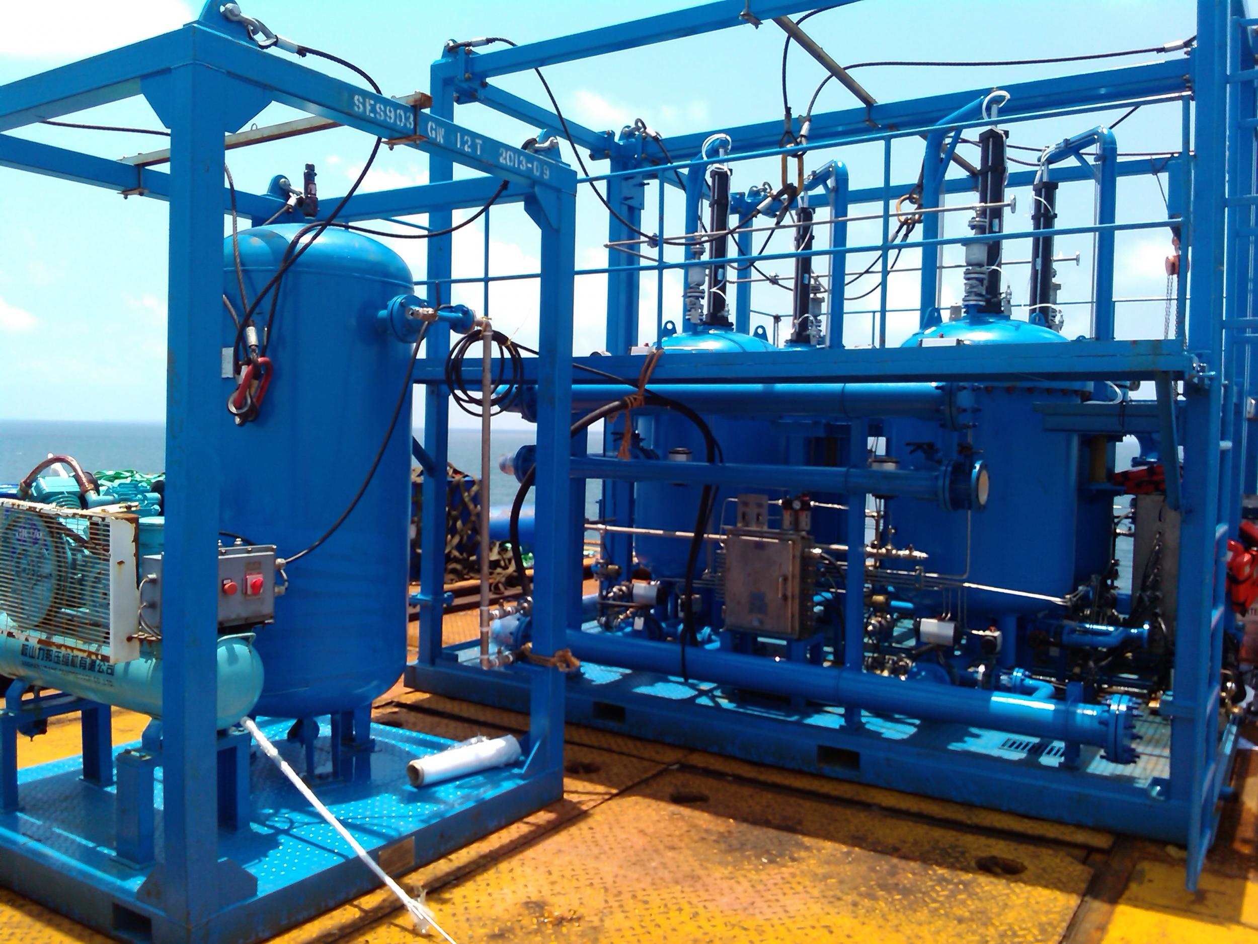 中海油印尼采油平台油田回注水处理